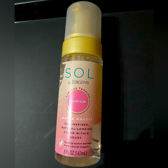 SOL by Jergens Sunless Tanning Water Mousse in Medium NWT! FULL SIZE - Picture 3 of 12